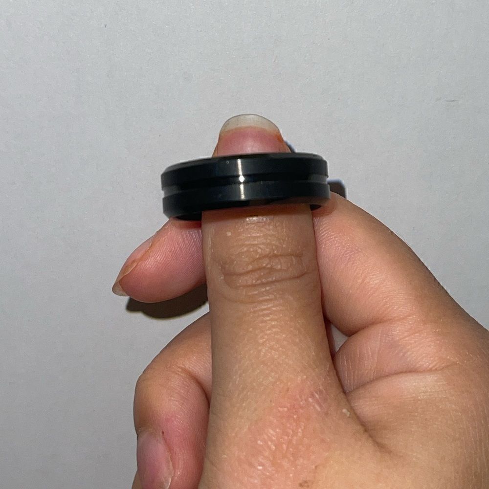 Tungsten black wedding band